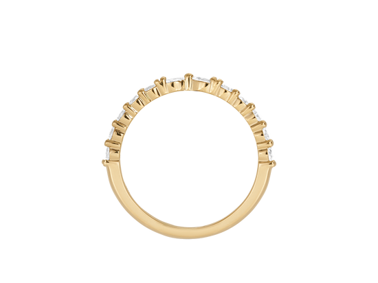 Y.03 | Pear and Round Diamond Wedding Band