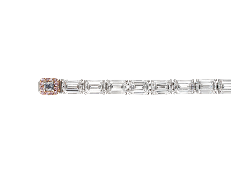 15ct Emerald Cut Diamond Tennis Bracelet in Platinum