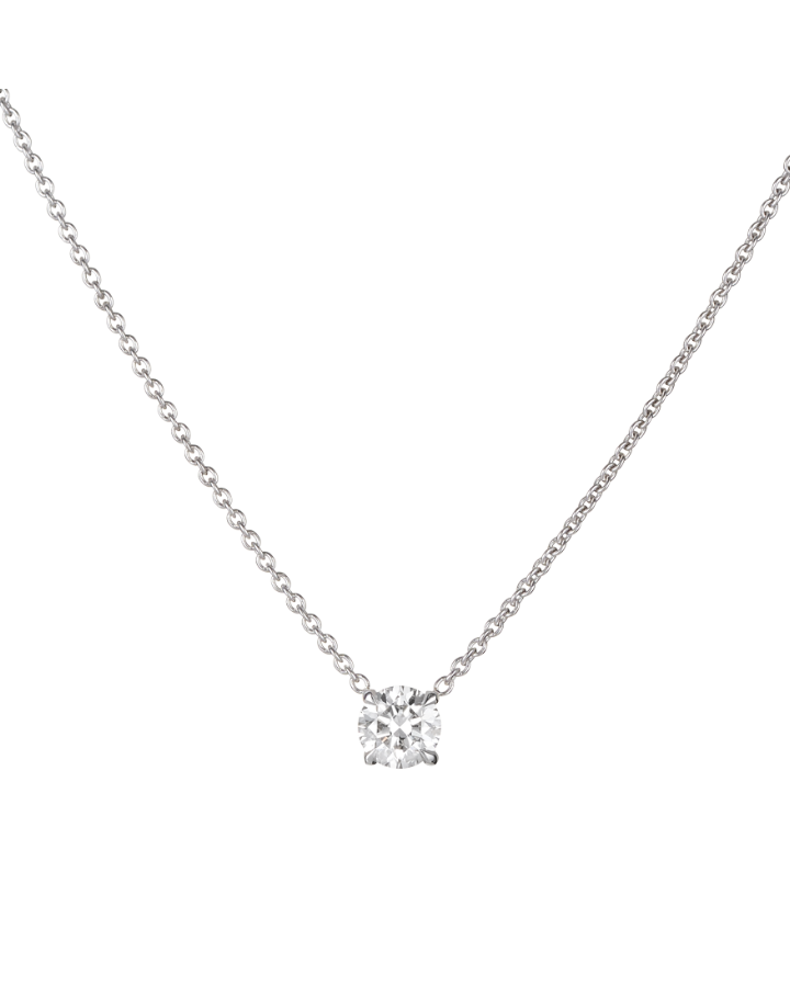 0.74ct Floating Diamond Pendant Necklace in 18ct Gold