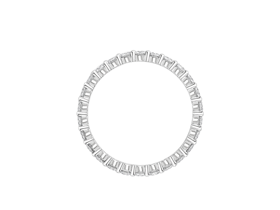 W.02 | Shared Claw Diamond Wedding Band in 18ct White Gold