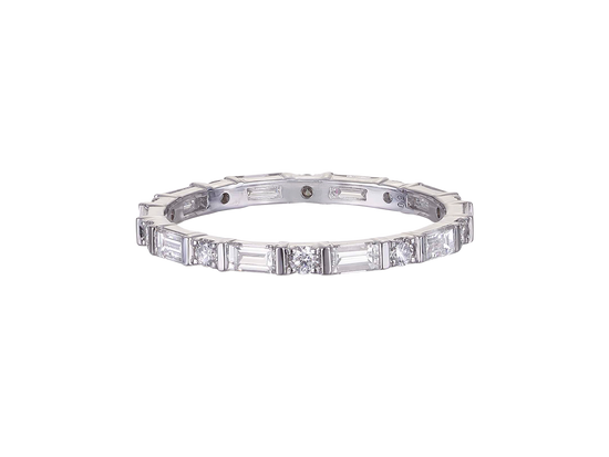 W.13 | Baguette and Round Diamond Wedding Band