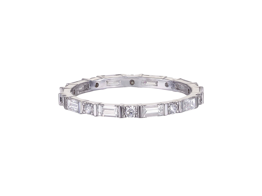 W.13 | Baguette and Round Diamond Wedding Band