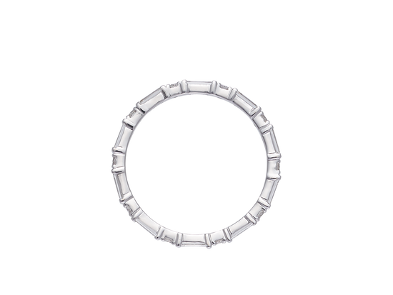 W.13 | Baguette and Round Diamond Wedding Band
