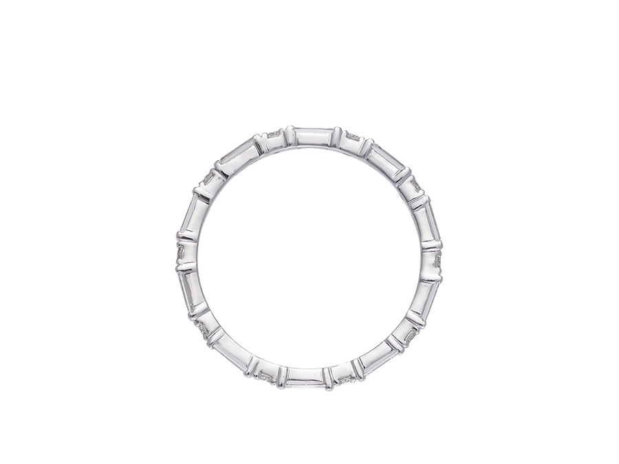 W.13 | Baguette and Round Diamond Wedding Band