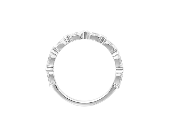 A.G signature marquise diamond V claw women's wedding band.