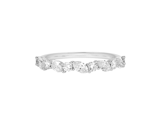 W.12 | Marquise and Round Diamond Wedding Band