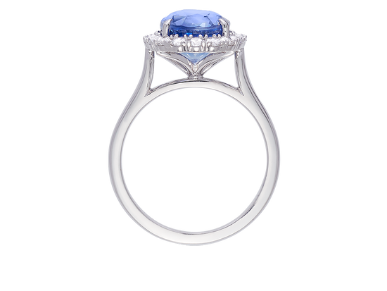 Oval Ceylon Blue Sapphire Ring
