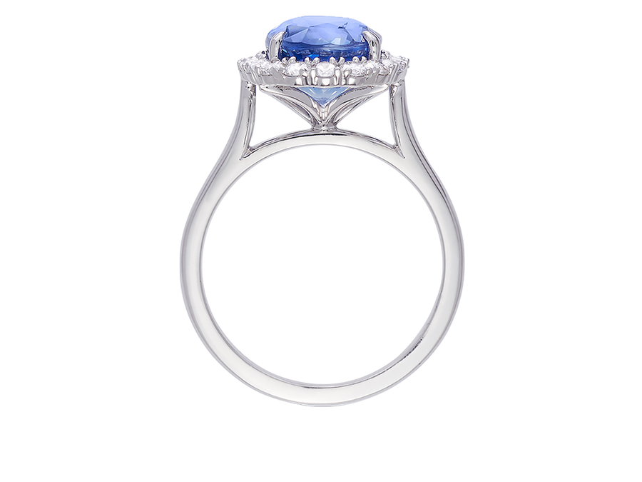 Oval Ceylon Blue Sapphire Ring