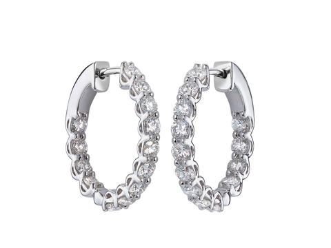 Diamond Scallop Hoops | Petit