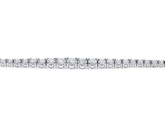 10ct Graduated Diamond Tennis Necklace in 18ct White Gold