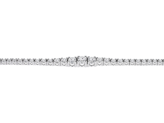 5ct Graduated Diamond Tennis Necklace in 18ct Gold
