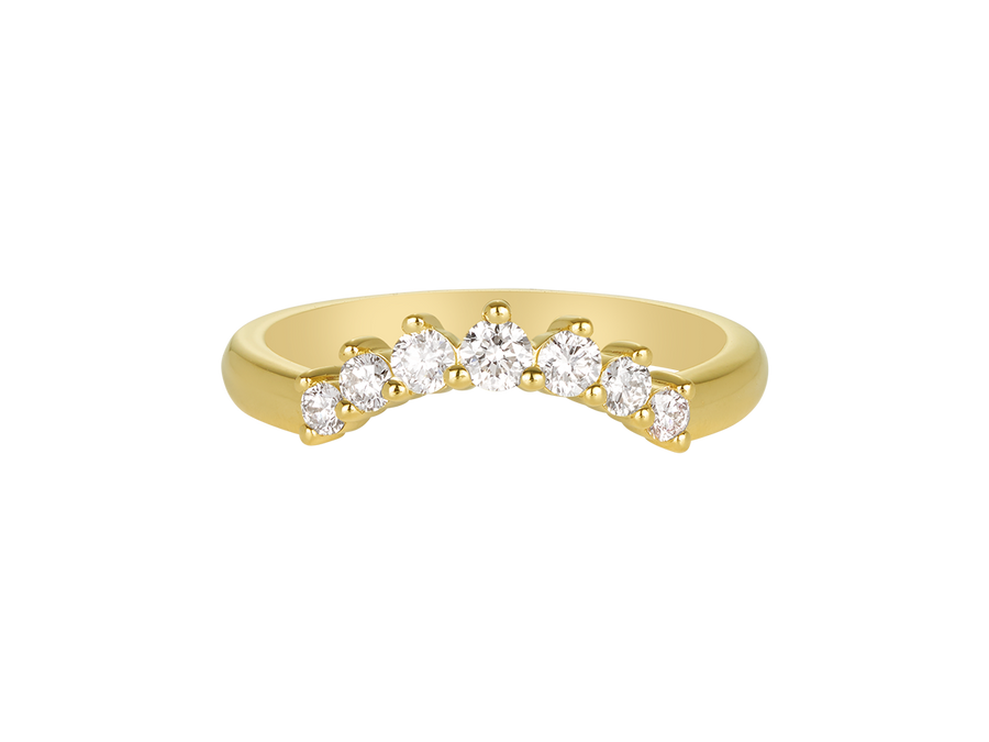 Y.07 | Round Diamond Bead Set Wedding Band