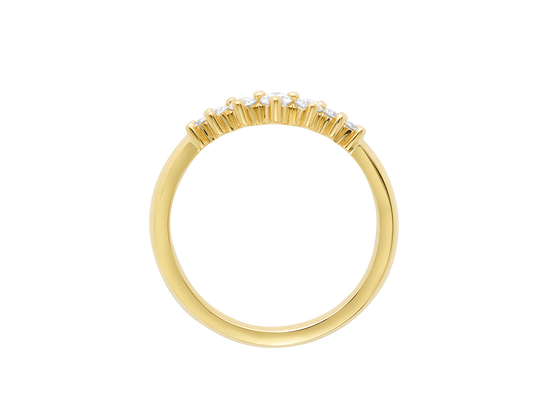 Y.07 | Round Diamond Bead Set Wedding Band