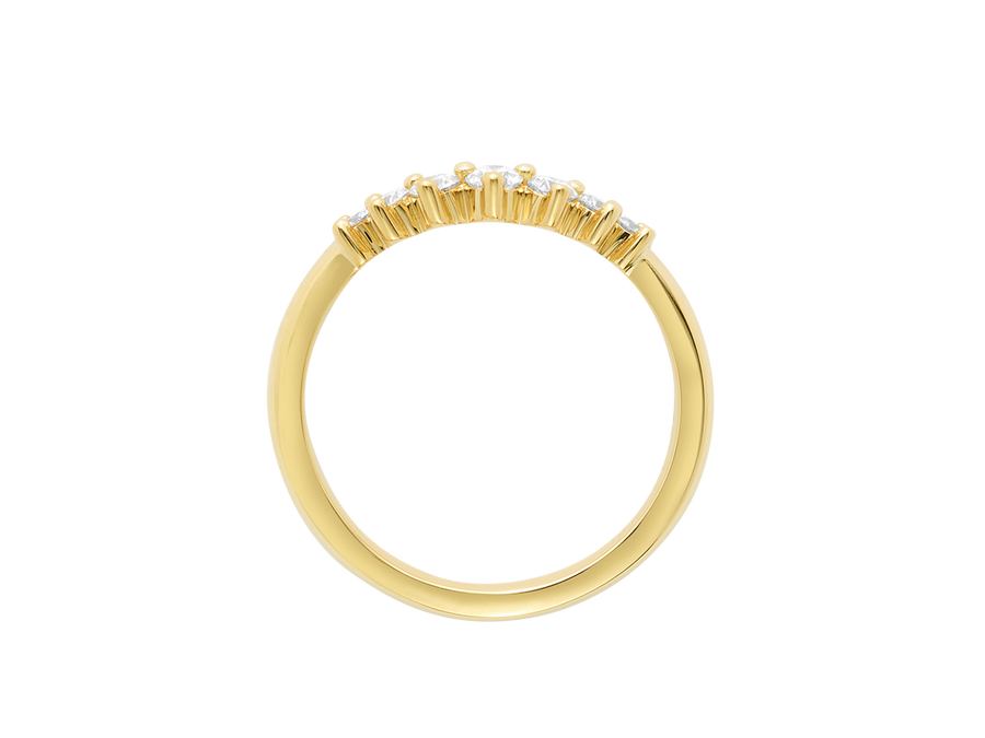 Y.07 | Round Diamond Bead Set Wedding Band