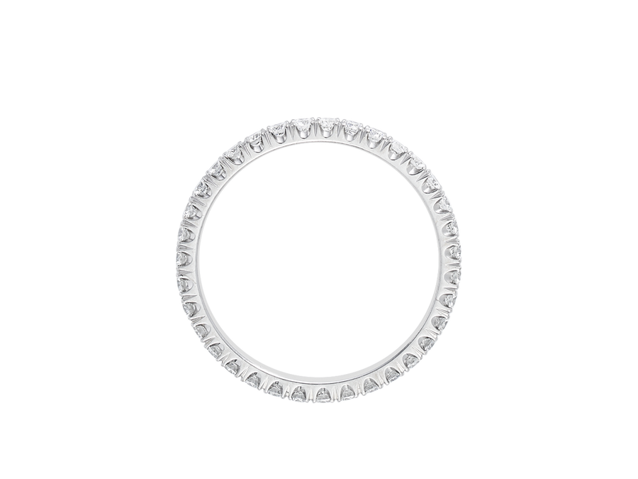W.01 | Split Bead Diamond Wedding Band in 18ct White Gold