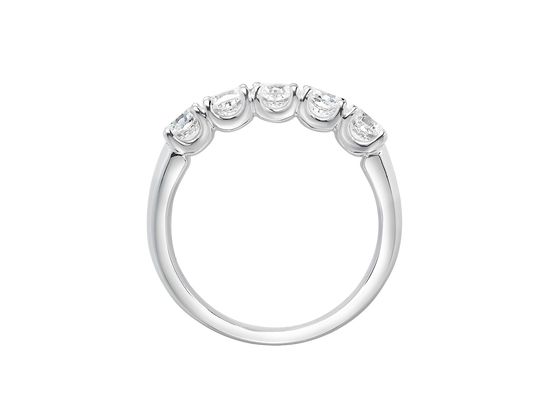 Radiant Cut Diamond Wedding Band in 18ct White Gold